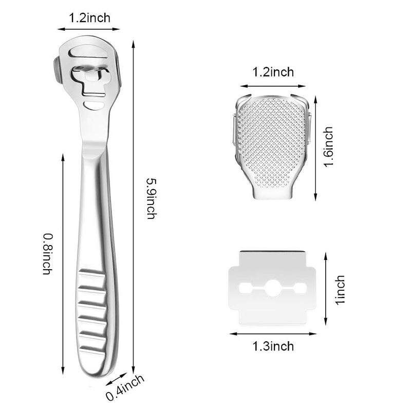 Codream Pedicure Callus Shaver Foot File Care Hard Skin Remover Callus Shaver Sets with Case, Foot File Heads & 10 Replacement Blade Files - BeesActive Australia