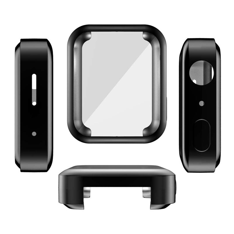 Compatible with Xiaomi Mi Watch Screen Protector Case Soft TPU HD Clear Ultra-Thin Cover Anti-Scratch Lightweight Bumper Scratch Resistant Protective Case Shell for Xiaomi Mi Watch Black - BeesActive Australia