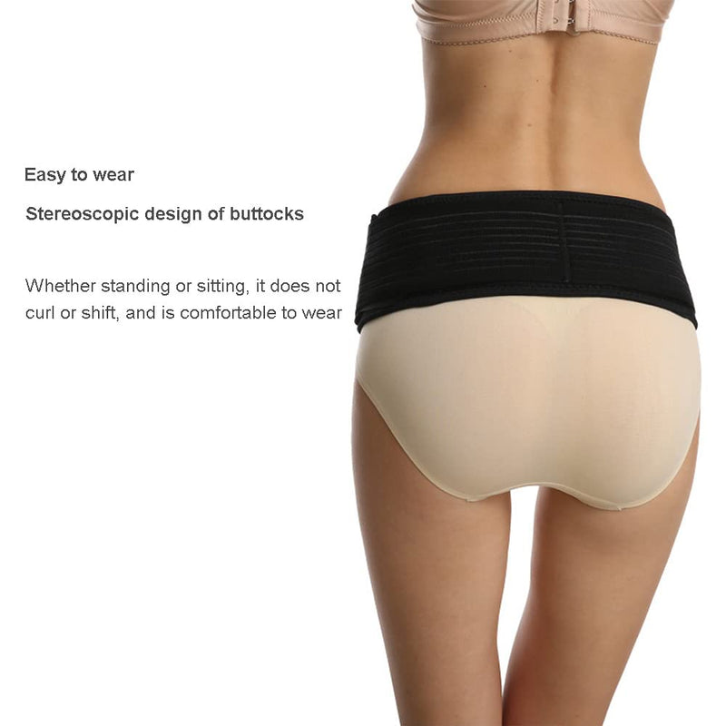 DZOZO Sacroiliac SI Joint Hip Belt Sacroiliac Joint Belt Elastic Support Band Anti-Slip Pelvic Lower Back Support Brace Sacroiliac Belt Compression Adjustable Sacroiliac Hip Waist Compression Belt Black-A - BeesActive Australia