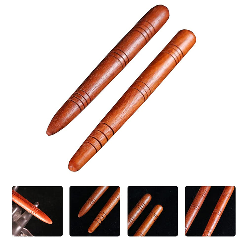 Wooden Massage Stick Foot Hand Acupoint Pen Cone Thai Health Care RelaxationTool for Head Face Body- 4Pcs - BeesActive Australia