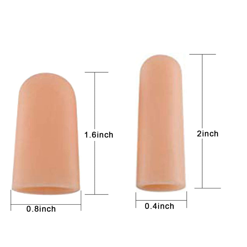 Gel Finger Support Protector Gloves, Gel Finger Cots/Covers - Different Sizes Silicone Fingertips for Hands Cracking, Eczema Skin (20pcs) 20 Count (Pack of 1) - BeesActive Australia