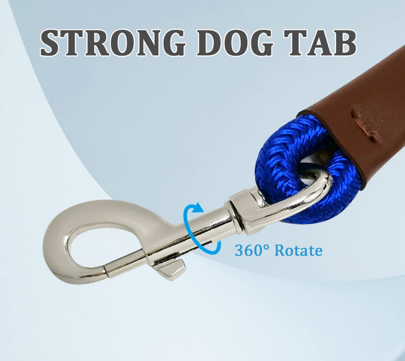 MayPaw Slip Lead Dog Collar + 12 Inch Short Dog Leash Blue - BeesActive Australia