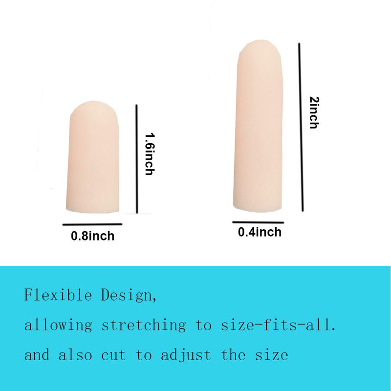 Mcvcoyh Finger Protectors, 14 Pcs Finger Cots, Gel Finger Sleeves to Protect Fingertips, Hand Eczema 12 Pack - BeesActive Australia