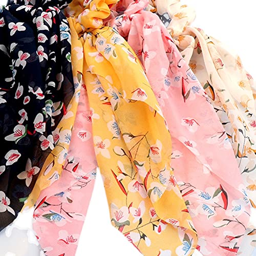 8 Pcs Elastic Hair Band, Ribbon Bow Scrunchies Ponytail Holder Floral Flower Polka Dot Scrunchy Ties For Women Girls - BeesActive Australia