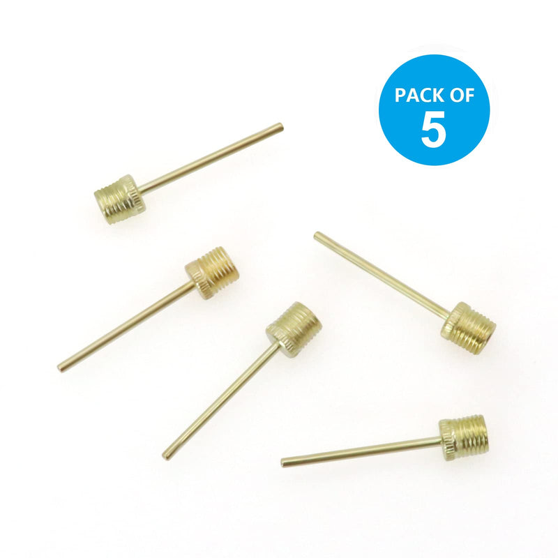 PremierAdapter Inflating Glod Pump Needle (Pack of 5) Adapter Needle Ball Football Rugby Volleyball Netball Valve Adapter, Smooth Edges Won't Hurt Our Balls [TY65] - BeesActive Australia