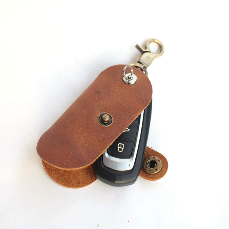 Upgraded Version of Simple Multifunctional Leather Key Organizer Door Key Car Key Case Brown - BeesActive Australia