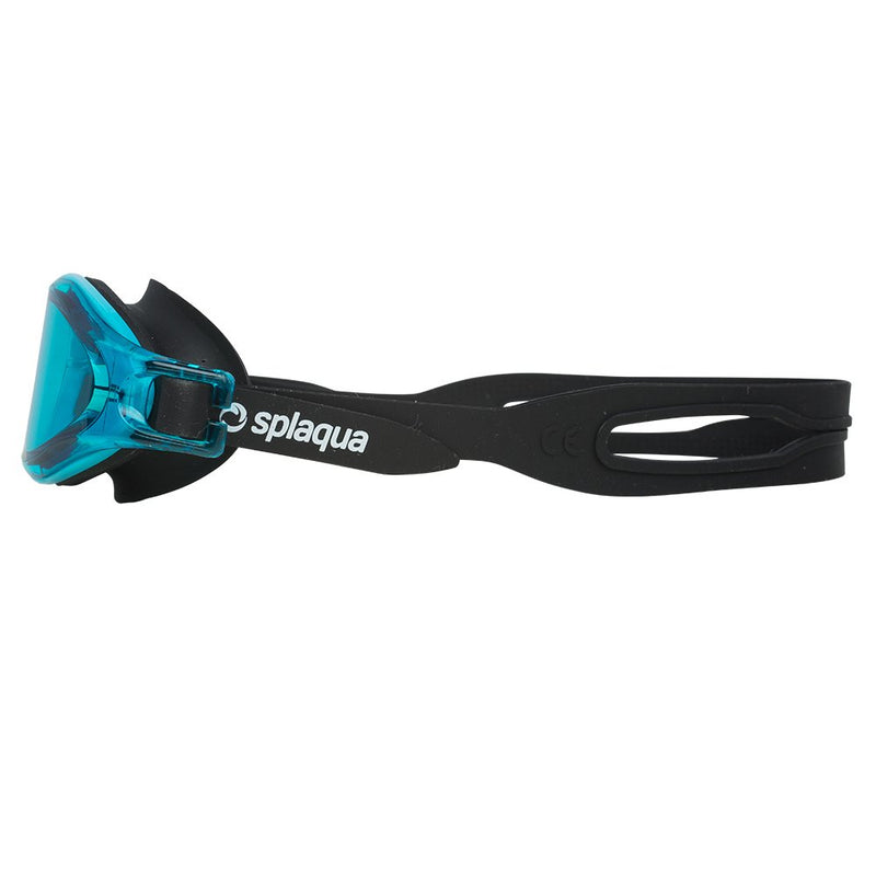 [AUSTRALIA] - Splaqua Swim Goggles for Men and Women - Adjustable Straps, Silicone Eye Seal, UV Protection and Anti Fog Lenses Swimming Goggle Black / Teal 