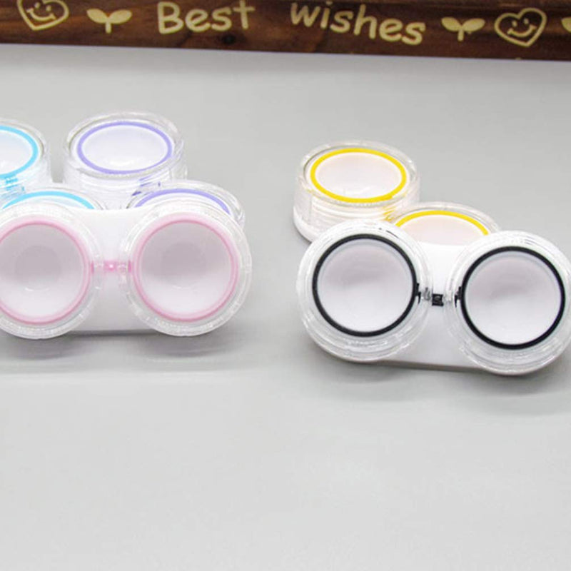 Exceart 15pcs Clear Cute Contact Lens Case Leak-Proof Durable Portable Storage Case Dual Box Container Holder for Contact Lense - BeesActive Australia
