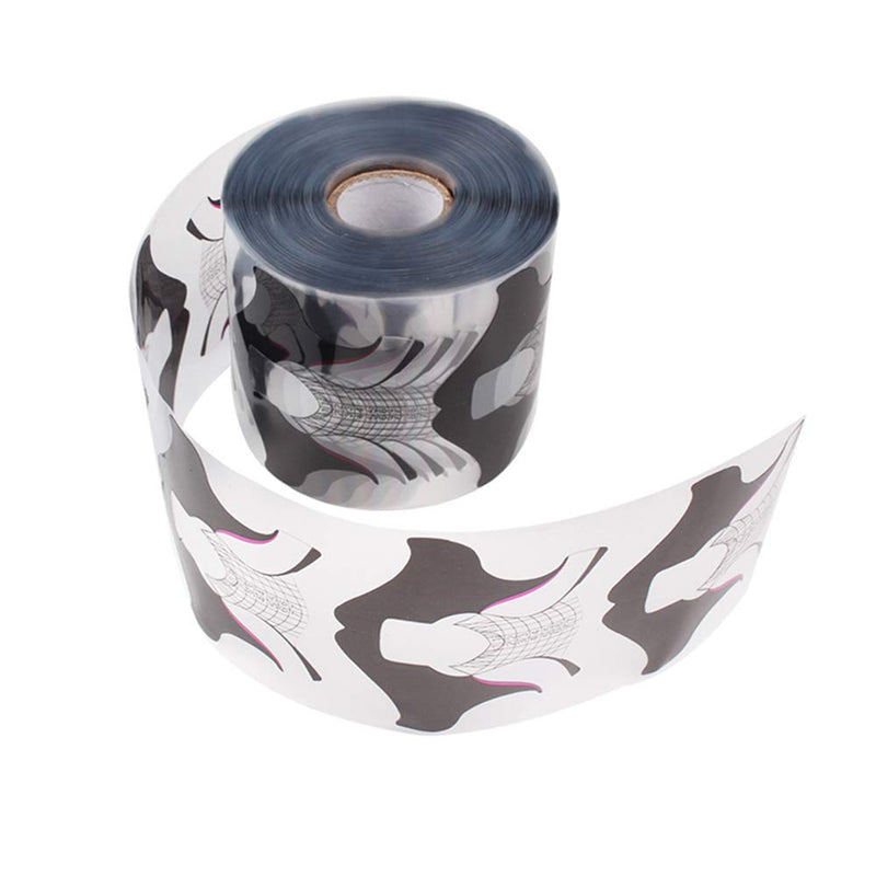 Beauty Leader 500 Pcs/Roll Nail Form Stickers Clear Nail Art Guide Form Acrylic UV Gel Tips Extension (Black Butterfly Design) - BeesActive Australia