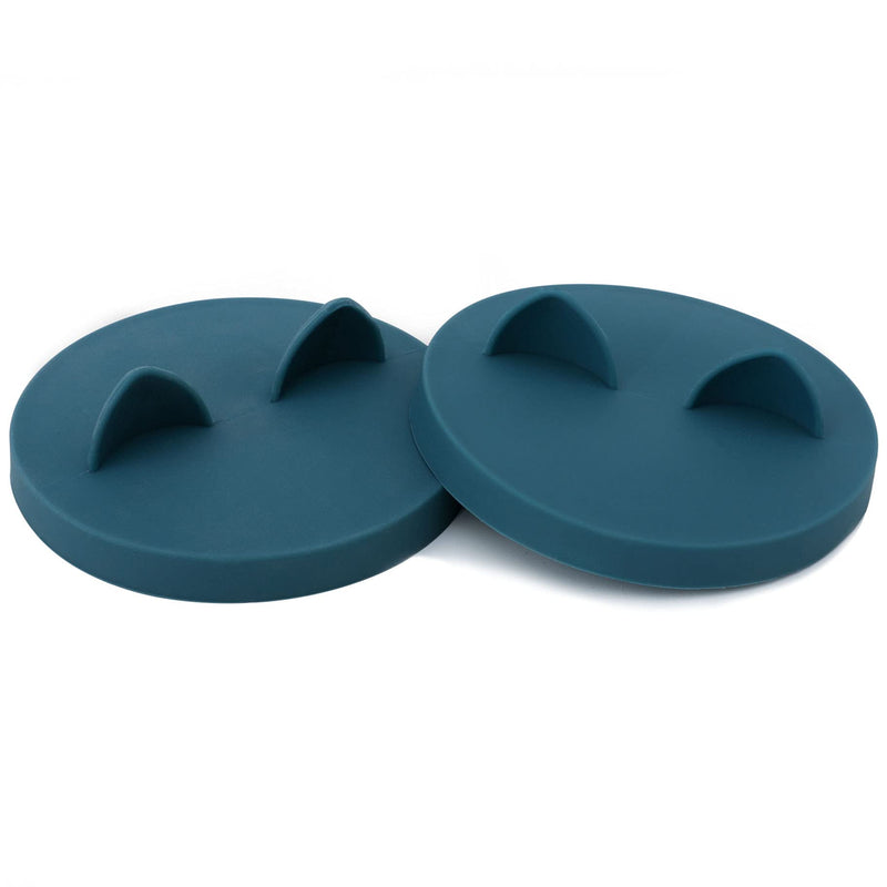 OHMO 2 Pack Cat Food Can Lids, Small Size (3 oz) Silicone Pet Food Can Lids Covers for 2.5 oz Cat Food Cans, Dark Blue 3oz Dark Blue - BeesActive Australia