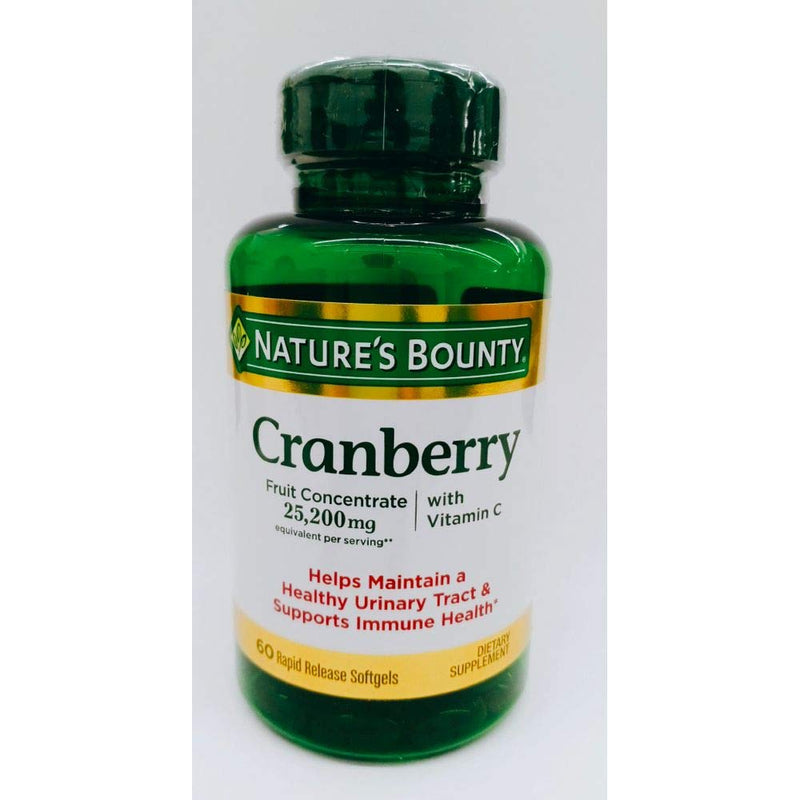 Nature's Bounty Cranberry Dietary Supplement 60 Soft Gels (Pack of 2) 60 Count (Pack of 2) - BeesActive Australia