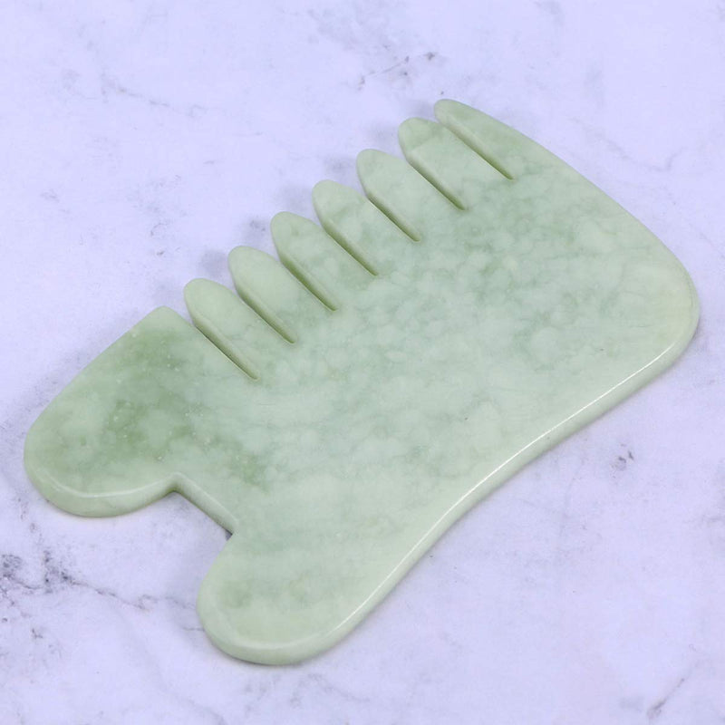 Artibetter Jade gua sha Scraping Massage Tool Comb Shape for SPA Acupuncture Therapy Trigger - BeesActive Australia
