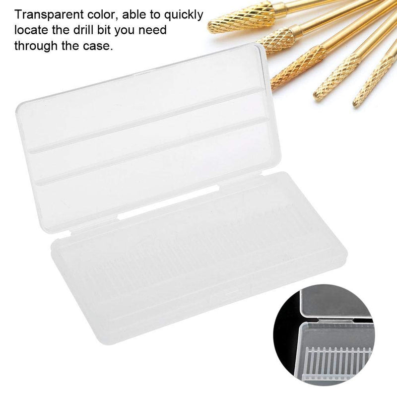 Beauty Salon Storage Box - Nail Art Drill Bits Storage Box,Storage Box Manicure Polishing Grinding Drill Bits Container Holder,Display Case Organizer with Simple Design 30 Holes - BeesActive Australia