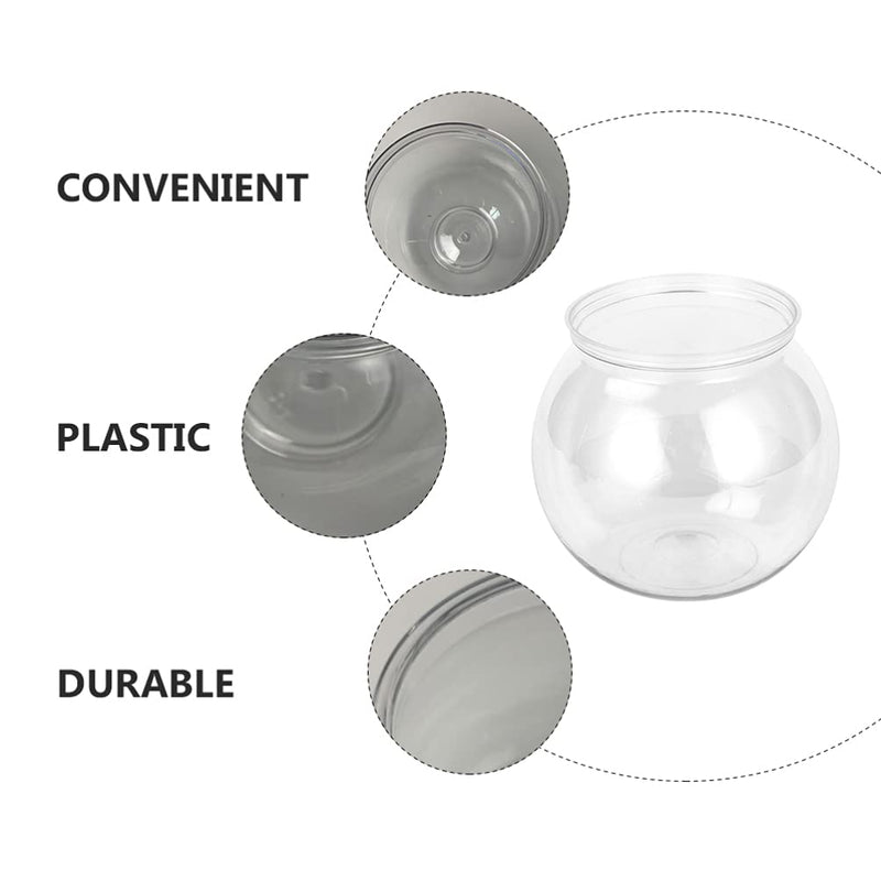 Balacoo Plastic Fish Tank Transparent Small Aquarium Fish Plant Tanks Aquariums Vase Pot Household Goldfish Tank Round Fish Bowl Aquarium Tank - BeesActive Australia