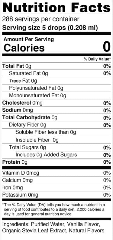 SweetLeaf Liquid Stevia, Clear, Vanilla, 2 fluid oz. - BeesActive Australia