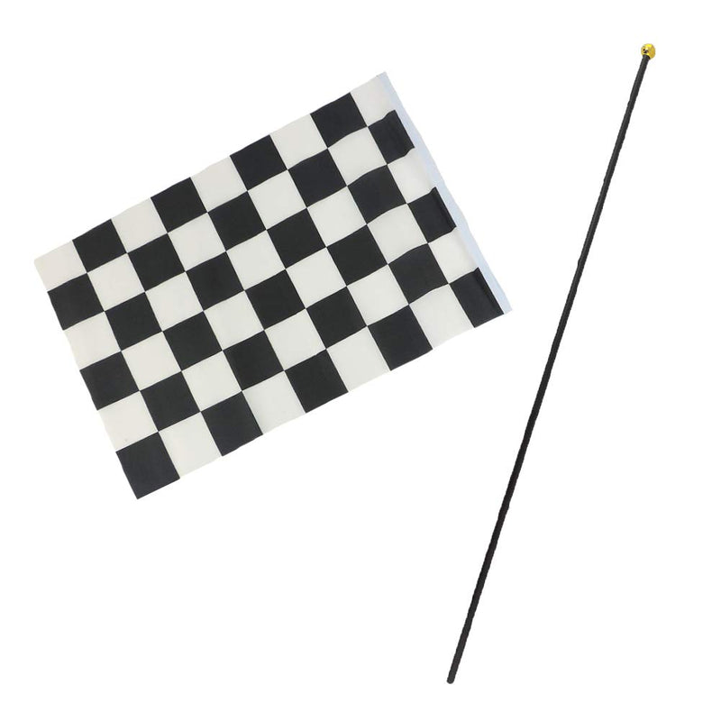 Two (2) Checkered Black & White Cloth Racing Flags - BeesActive Australia