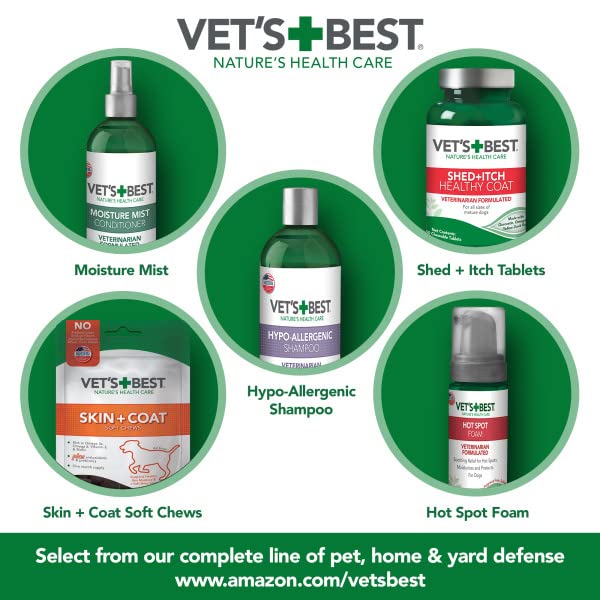 Vet's Best Hypo-Allergenic Shampoo for Dogs | Dog Shampoo for Sensitive Skin | Relieves Discomfort from Dry, Itchy Skin | Cleans, Moisturizes, and Conditions Skin and Coat - BeesActive Australia