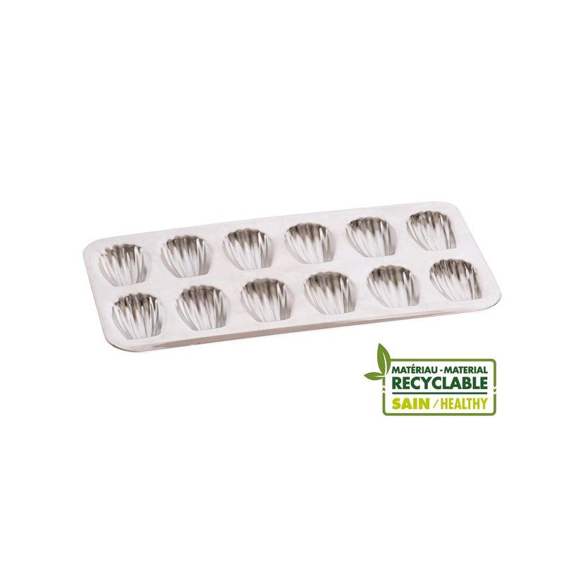 Gobel 12 Count Heavy Tinned Steel Madeleine Sheet Pan, Made in France Madeleine Pan - BeesActive Australia