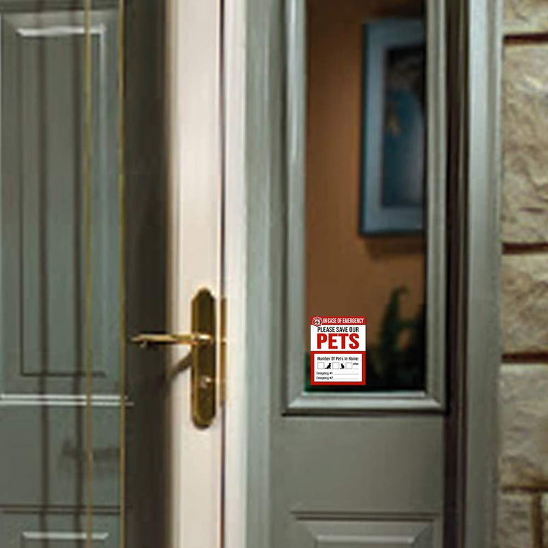 IT'S A SKIN Pet Rescue Sticker Fire Safety - Window Sticker - Save Our Pets Emergency Pet Window Decal - Dog Cat Pet Durable Laminate 4x5-4 Pack - BeesActive Australia
