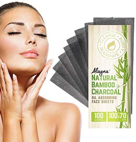 (3 PK) Oil Blotting Sheets- Natural Bamboo Charcoal Oil Absorbing Tissues- 300 Pcs Organic Blotting Paper- Beauty Blotters for the Face- Papers Remove Excess Shine- For Facial Make Up & Skin Care - BeesActive Australia