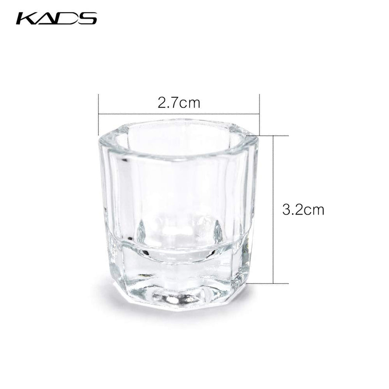 KADS Glass Dappen Dish/Lid Bowl Cup Crystal Glass Dish Nail Art Tools Acrylic Nail Art Equipment Mini Bowl Cups Nail acrylic liquid cup Size4 - BeesActive Australia