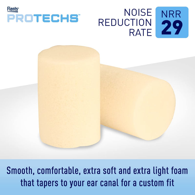 Flents Ear Plugs, 50 Pair, Ear Plugs for Sleeping, Snoring, Loud Noise, Traveling, Concerts, Construction, & Studying, NRR 29 50 Pair Plugs - BeesActive Australia