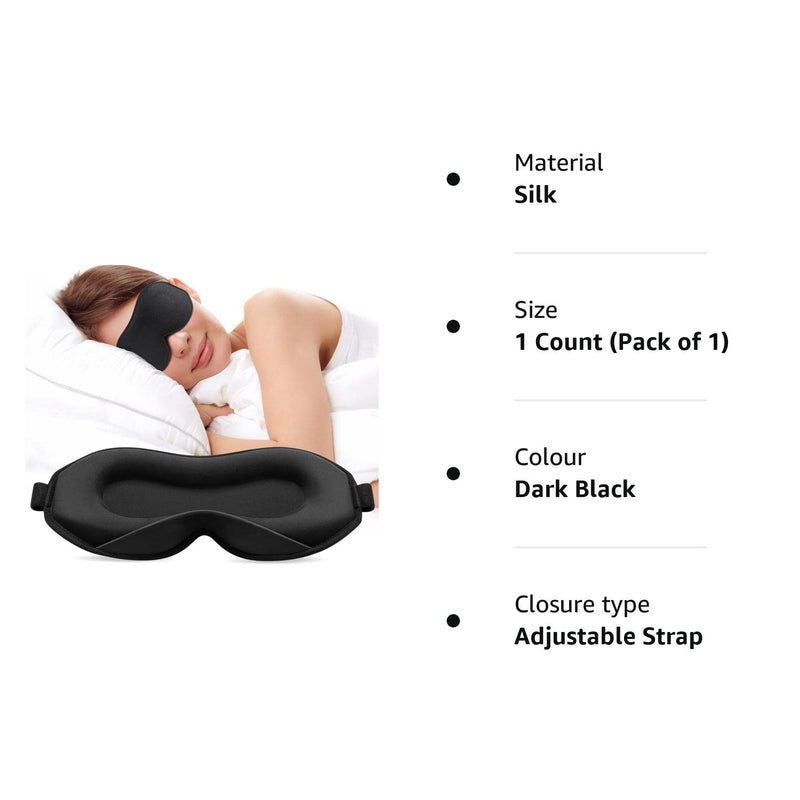 Umisleep Upgraded Sleep Mask, Perfect Sleeping Mask for Side Sleepers, 3D Ultra Soft Skin-Friendly Eye Masks for Sleeping Women Men Kids with Adjustable Strap, Blindfold for Travel/Sleep/Nap 1 Count (Pack of 1) - BeesActive Australia