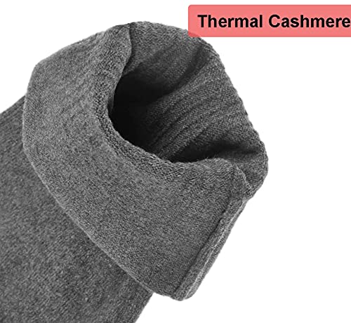 Cashmere Stretchy Knit Knee Warmer Arthritic Knee Sleeve Cosy Night Sleep Knee Wrap Pad Brace Support Band -Knee Pain Relief Warming Knees Braces- Best for Cold Knee,Knee Problems, Elders Gift,Grey,L L suggest weight 60kg-85kg Grey - BeesActive Australia