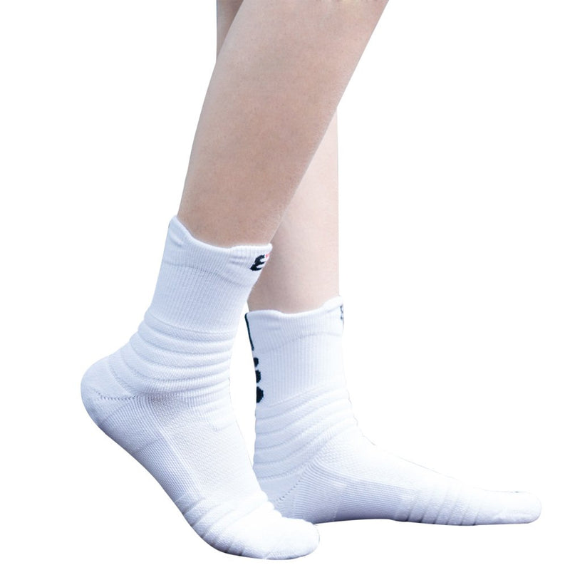 [AUSTRALIA] - Belisy Mens Athletic Compression Crew Ankle Quarter Socks 6 Packs For Basketball & Running Black/ White/ Grey Medium 