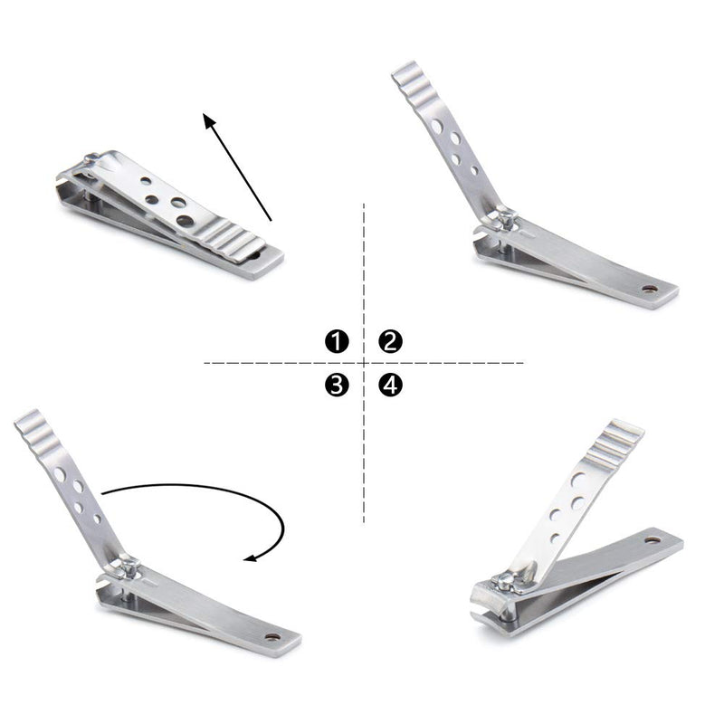 Manicure Pedicure Set Stainless Steel Nail Clippers Personal Nail Clipping Tools Portable Travel Grooming Kit with Snap-shut Case Nail Clipper Set - BeesActive Australia