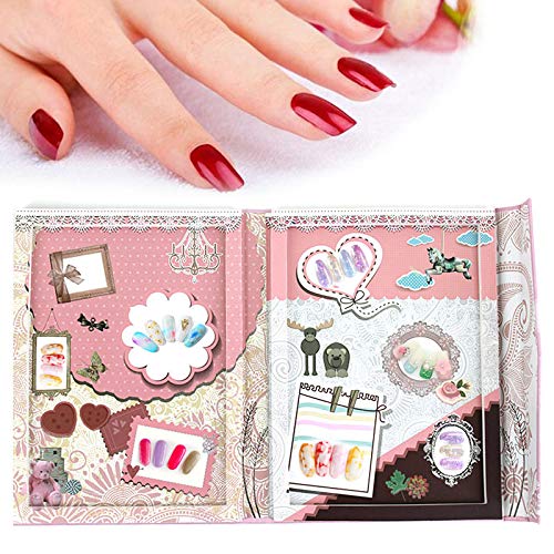 Sun Kea Nail Color Chart Display Book Japanese Style Nail Art Salon Nail Design Display Booklet Pink - BeesActive Australia