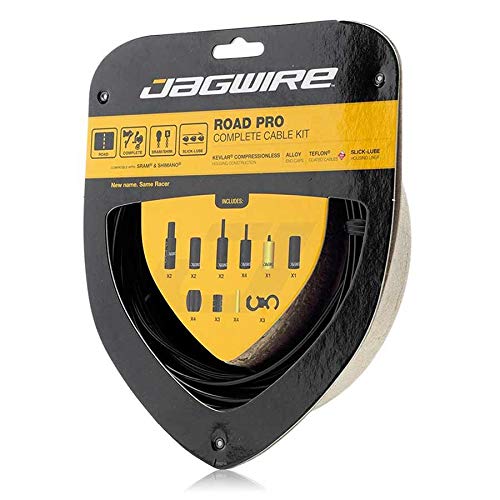 Jagwire - Road Pro Brake DIY Cable Kit | for Road Brake Caliper Bikes | Polished Stainless Bicycle Cables, SRAM and Shimano Compatible, 10 Color Options Black - BeesActive Australia