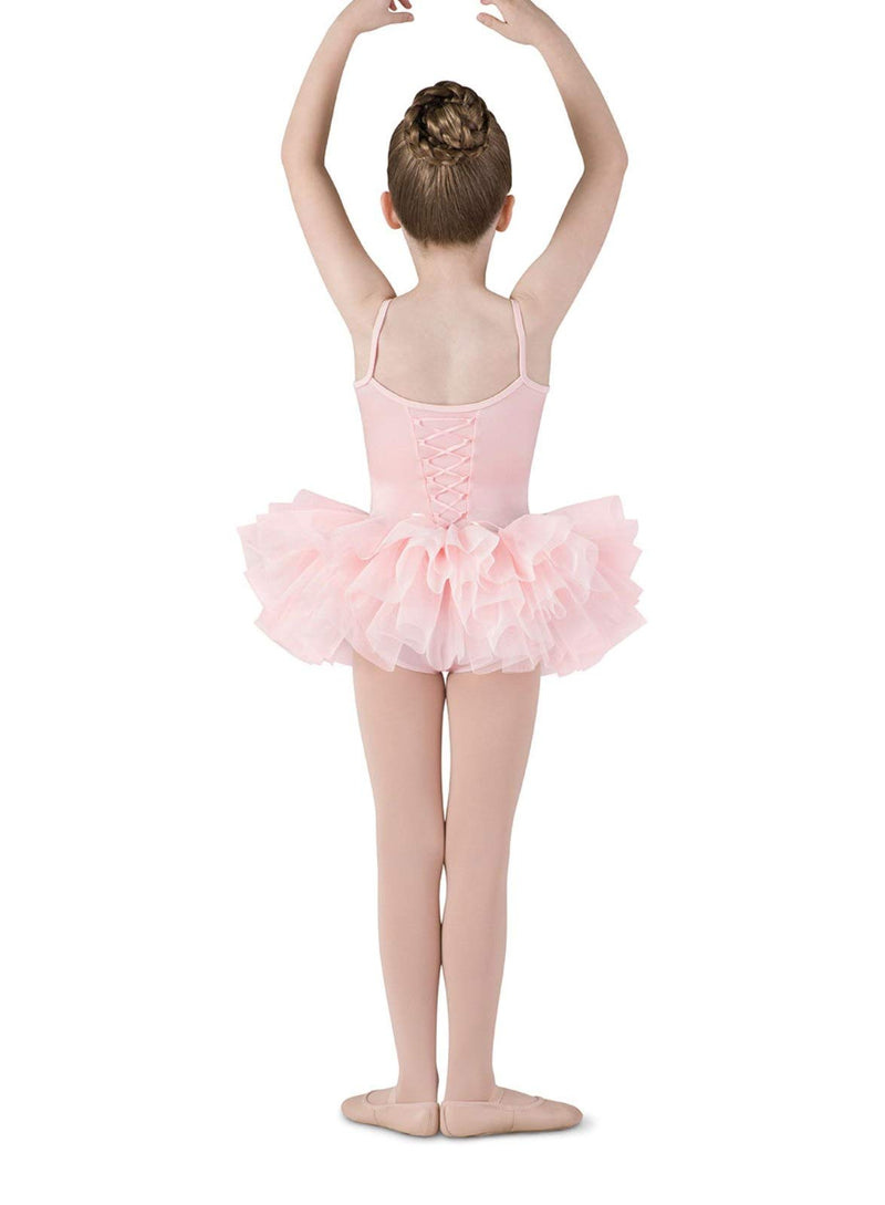 [AUSTRALIA] - Mirella Girl's Corset Back Camisole Dance Tutu Dress 6X-7 Pink 