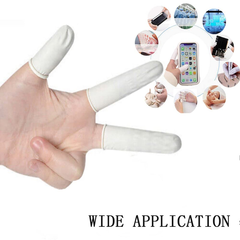 Finger Cots 100Pcs Latex Finger Covers Protect Finger Sleeves, Anti-Static and Waterproof 100 - BeesActive Australia