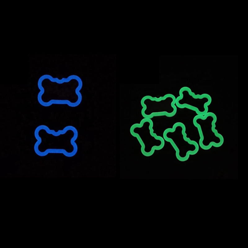 6 Pack Two Colors Silicone Dog Tag Silencer Green Glow in The Dark Soundless Pet Tag Sleeve Blue Glow in The Dark Personalize Pet Name Tags Protector Lightweight Pet Tag Cover Set One-green(glow in the Dark)&blue(glow in the Dark) - BeesActive Australia
