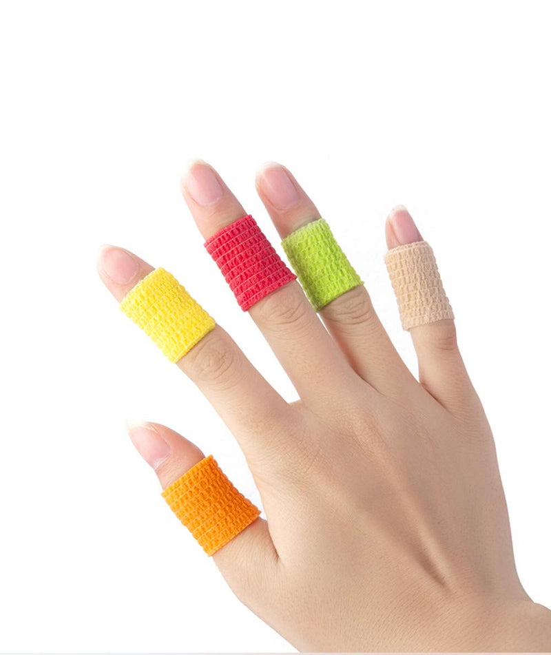 12 Pack 1" x 5 Yards Self Adhesive Elastic Bandage Wrap Stretch Self-Adherent Tape for First Aid,Sports, Wrist, Ankle (10 Colors) Multicolor 1 Inch (Pack of 12) - BeesActive Australia