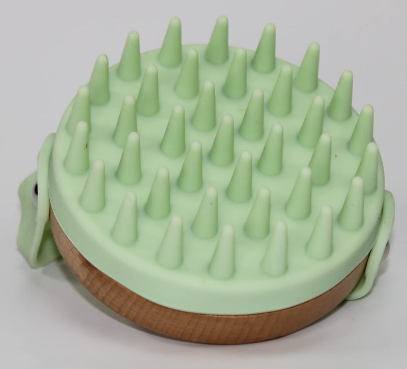Bodylife Home Scalp Massager Shampoo Brush Soft Silicone Bristles For Hair & Scalp Care Green - BeesActive Australia