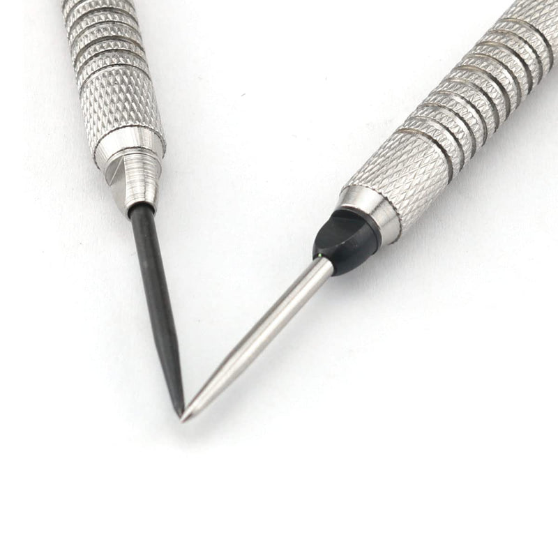 DGHAOP Steel Dart Tips 12pcs Flat Head Replaceable Dart Steel Tip 2BA Thread Darts Needle Accessories for Soft Tip Become Metal Needle Tips Darts 4 Types - BeesActive Australia
