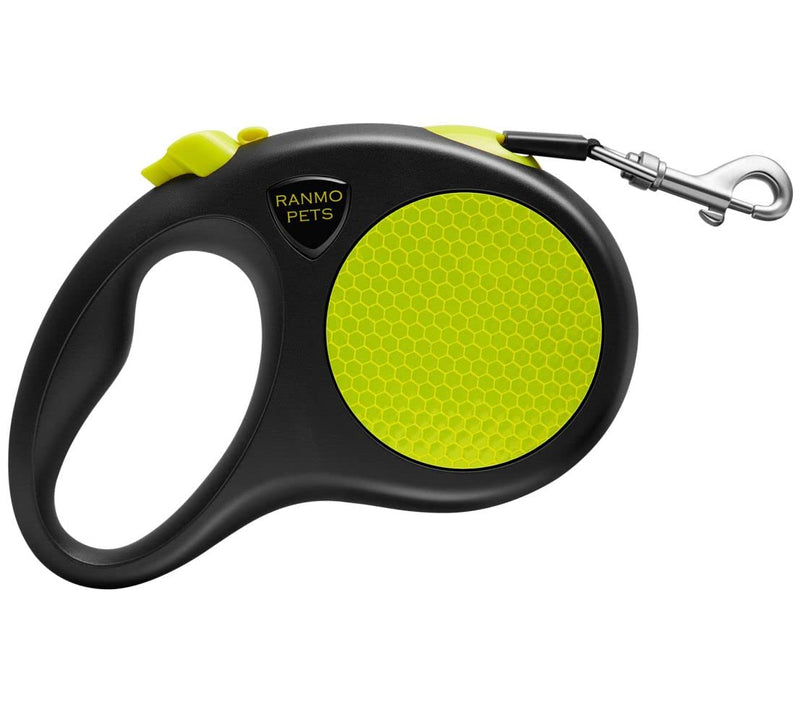 Dog Retractable Leash with Anti-Slip Handle and Tangle-Free Design ; Heavy Duty Nylon casing; 16 ft Polyester Filament Tape; for Dogs up to 55 lbs; Green - BeesActive Australia
