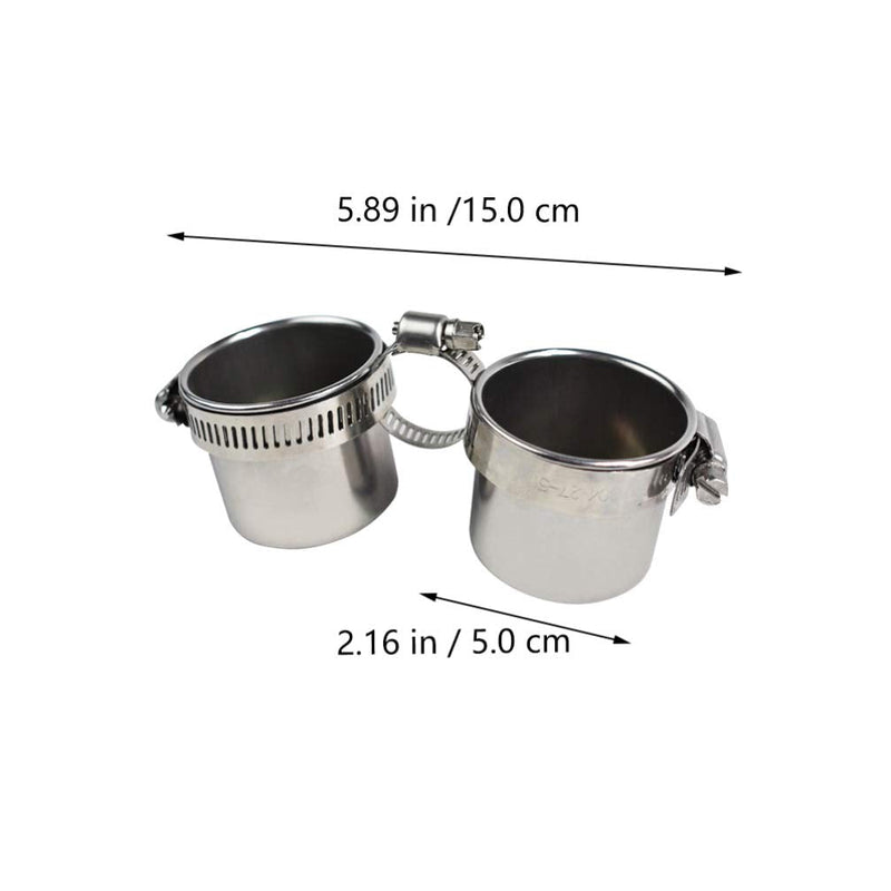 balacoo Bird Water Feeder Dishes Bird Bowl for Cage Coop Cups Parrot Food Hanging Pet Animal Stainless Steel Birdcage Bowls Feeding Perches Play Stand with Clamp 15x6. 5cm - BeesActive Australia