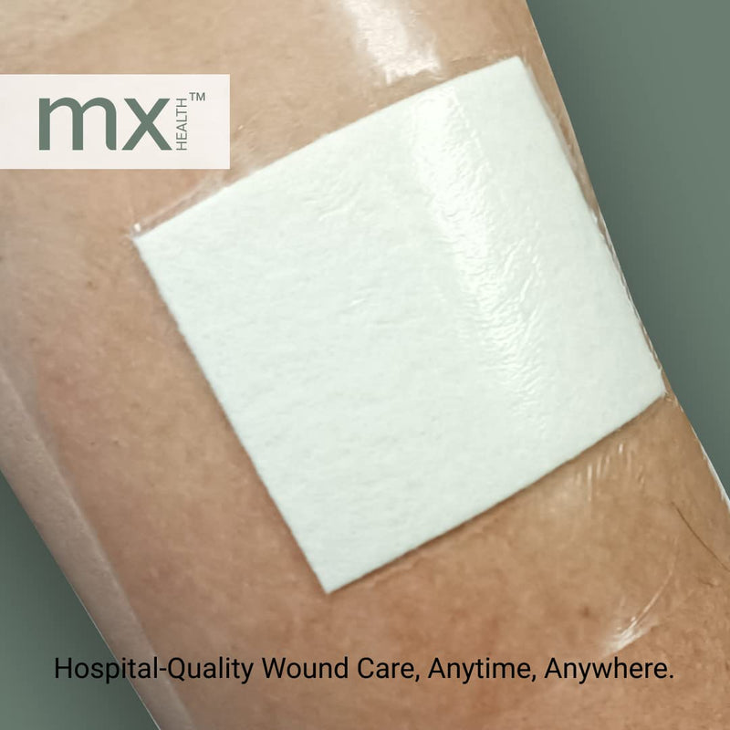 mx HEALTH Waterproof Wound Dressing Film+PAD - 5X7CM (2.5X4CM Wound PAD) - 50 Individually Wrapped DRESSINGS PER Box - BeesActive Australia