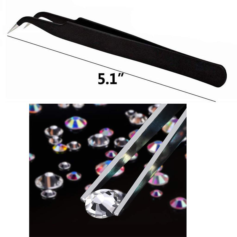 AB Nail Crystals Rhinestones Multi Shapes 3D Glass Nail Art Crystal Round Beads Flatback Glass Charms Gems Stones with Pick Up Tweezer and Rhinestone Picker Dotting Pen More than 4000pcs (6Size) - BeesActive Australia