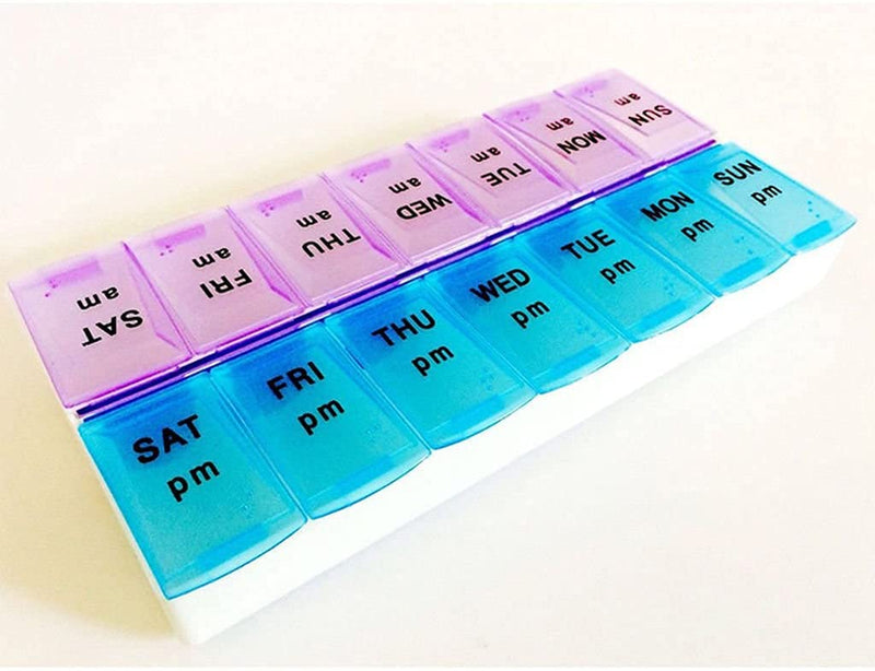 Heavy Duty 7 Day Pill Box Vitamin Medicine Tablet Dispenser Organiser Weekly Storage Case for PM AM - BeesActive Australia