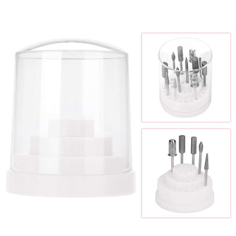 Manicure Box Displayer Nail Drill Bit Holder Stand,Nail Drill Stand Suitable for Store Grinding Carving Tools(4#) 4# - BeesActive Australia