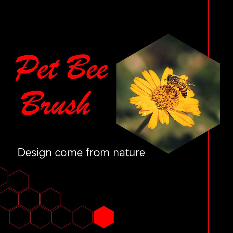 Cat Brush for Self Cleaning Shedding and Grooming, Unique Bee Brush with 184 Massage Needles, Soft Handle，Easily Removes Mats or Loose Undercoat Hairs for Long& Short Haired Dogs and Cats(Black) - BeesActive Australia
