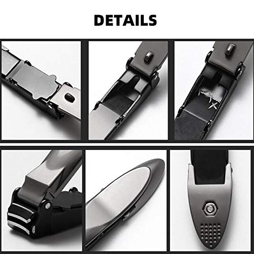 Large Nail Clipper with Catcher, No Mess Anti Splash Fingernail Toenail Clipper, Nail Cutter Trimmer Set with Metal Case (Black) Black - BeesActive Australia