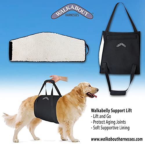 Walkabelly Support Sling, Easy-to-Use Belly Harness for Daily Mobility, Stop Straining to Lift Your Pet, Quick-Lift Original Design by Walkabout Harnesses Small Walkabelly - BeesActive Australia
