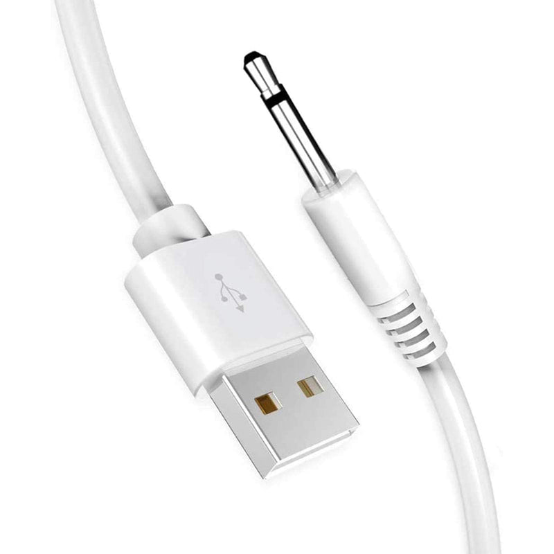 XOPLAY Wand Massager Charging Cable | USB to DC Replacement Charger Cable for Wireless Wand Massagers (White) White - BeesActive Australia