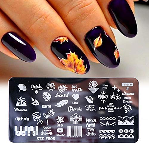 WOKOTO 6Pcs Nail Art Image Stamping Template Set Starry Sky Star Design Nail Polish Stamps Kit Manicure Stencils for DIY&Salon KIT1 - BeesActive Australia