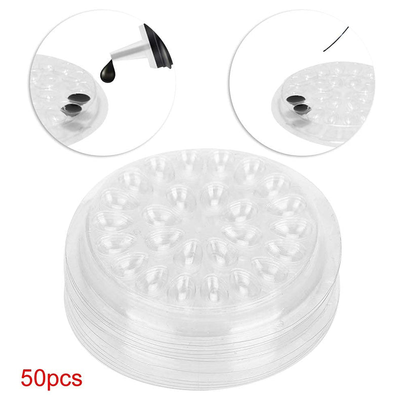 Eyelash Glue Holder 50pcs Disposable Eyelash Glue Holder Transparent Plastic Eye Lash Extension Glue Stand Pad - BeesActive Australia
